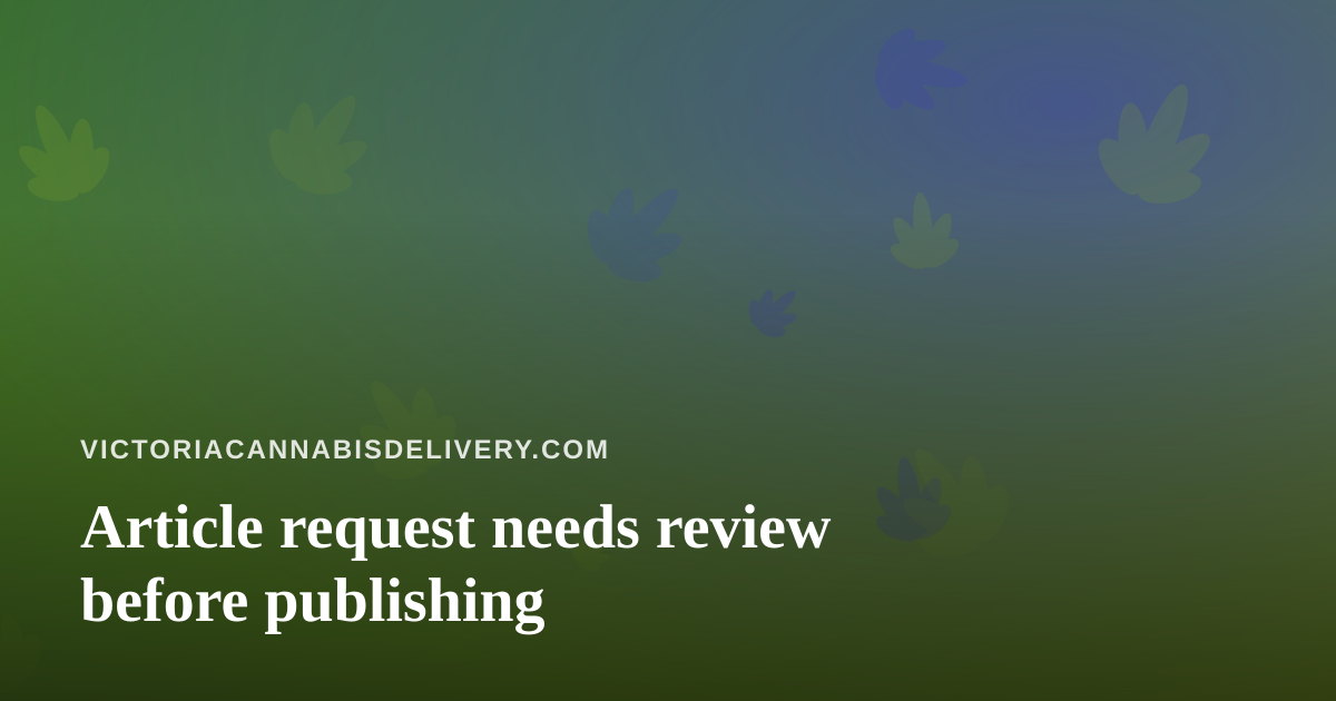 Article request needs review before publishing