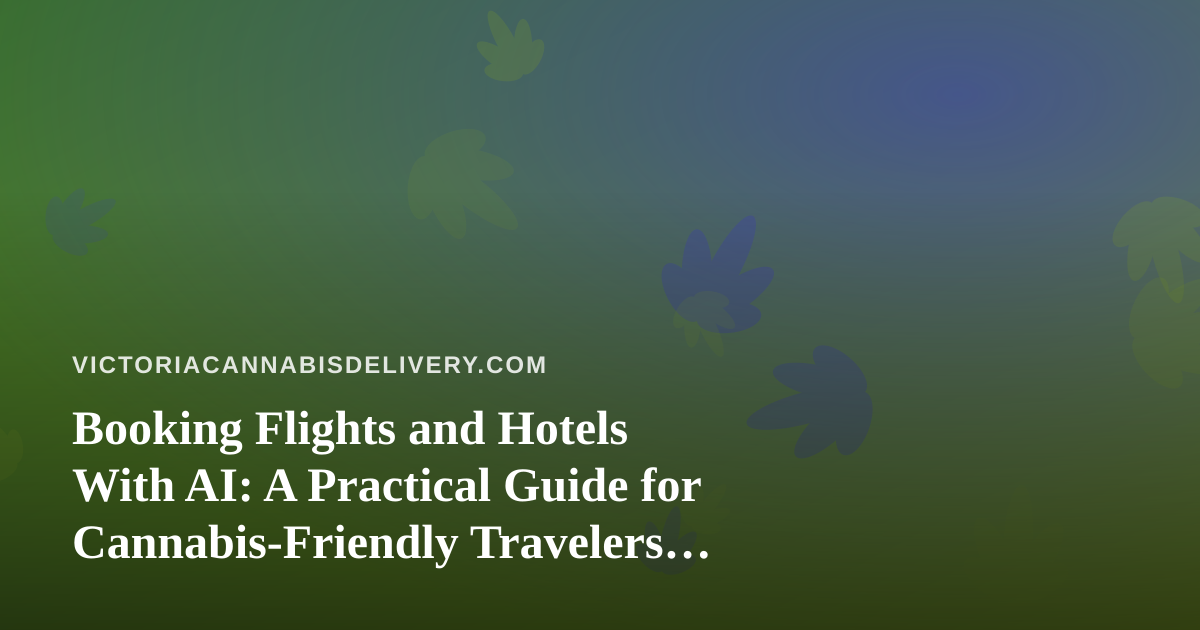 Booking Flights and Hotels With AI: A Practical Guide for Cannabis-Friendly Travelers from Victoria